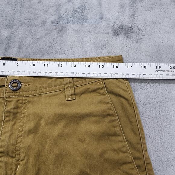 Volcom Shorts Mens 32 Tan Flat Front Chino Bermuda Casual Skater Preppy Summer - Picture 10 of 14